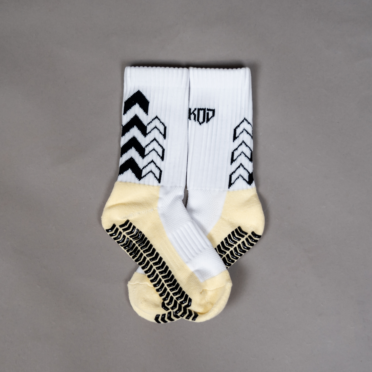 2-Pack Junior White Grip Socks