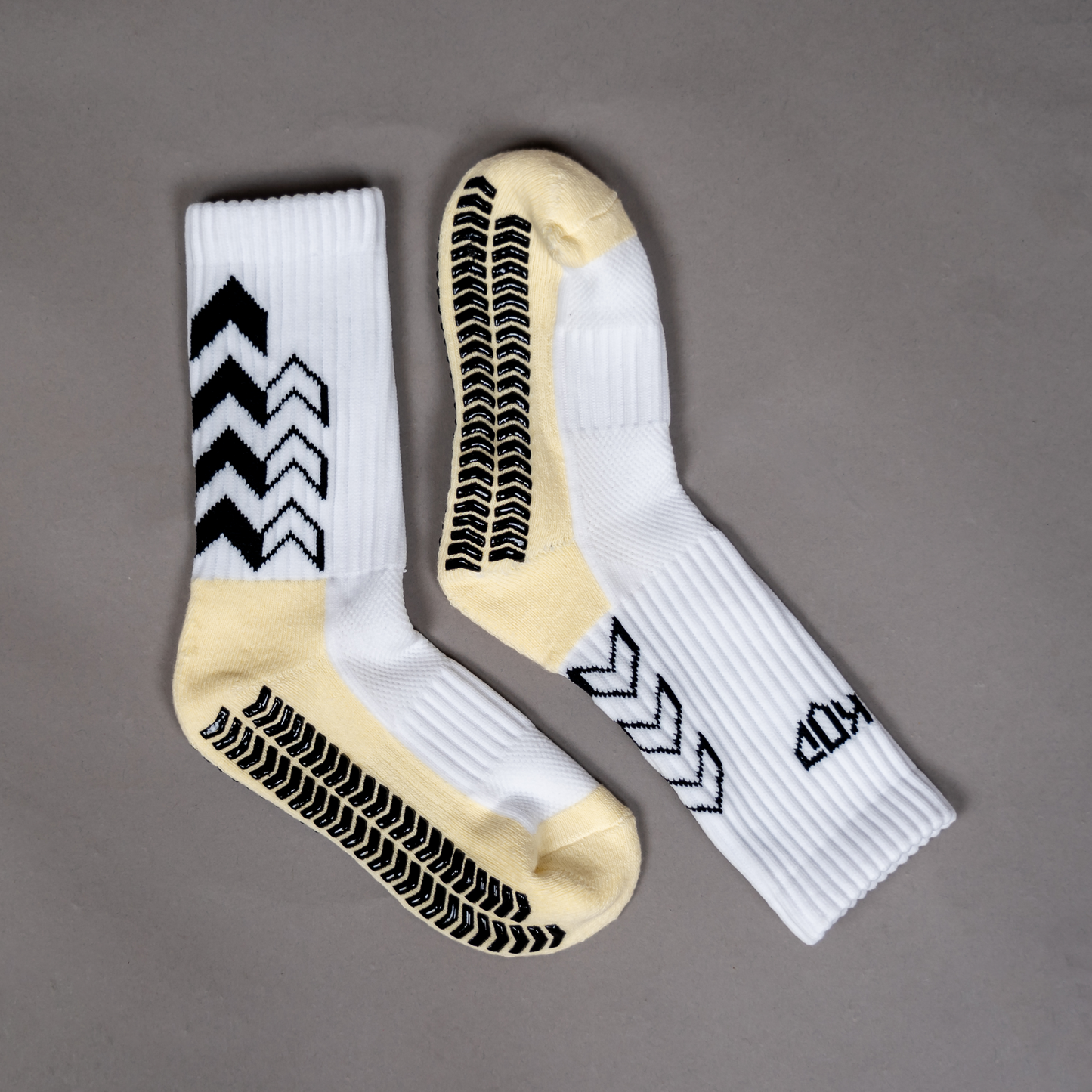 2-Pack Junior White Grip Socks