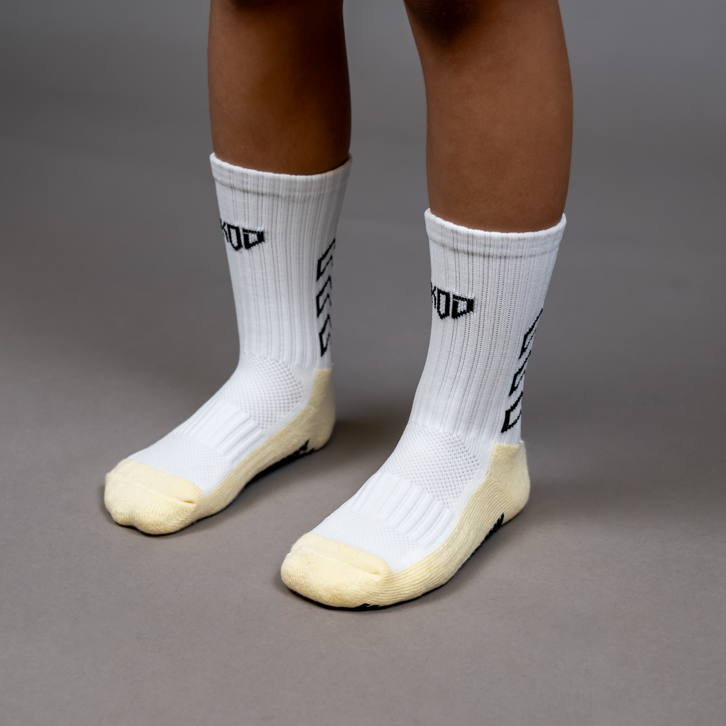 2-Pack Junior White Grip Socks